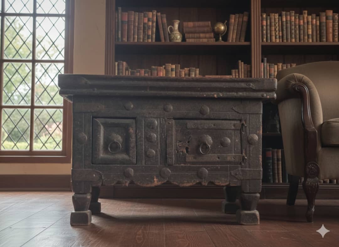 طاولة خشب نحت شغل قديم 2 خزنات